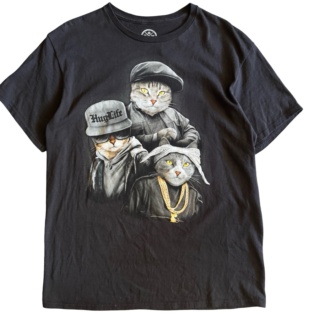 D.O.M. “Hug Life Cats” Graphic T-Shirt – Size L - Picture 2 of 9